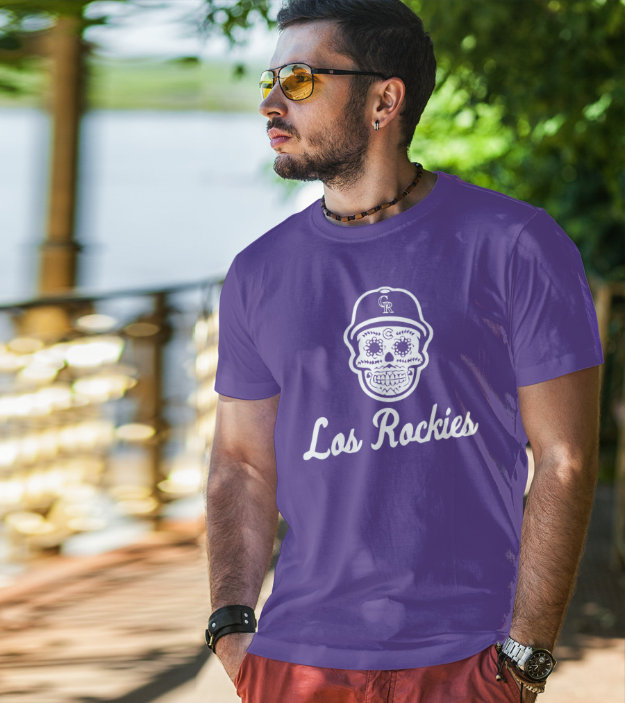 Los Rockies Calavera Sugar Skull Baseball Hat T-Shirt