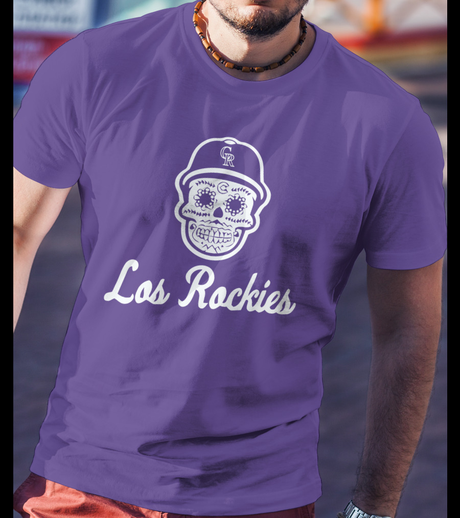 Los Rockies Calavera Sugar Skull Baseball Hat T-Shirt