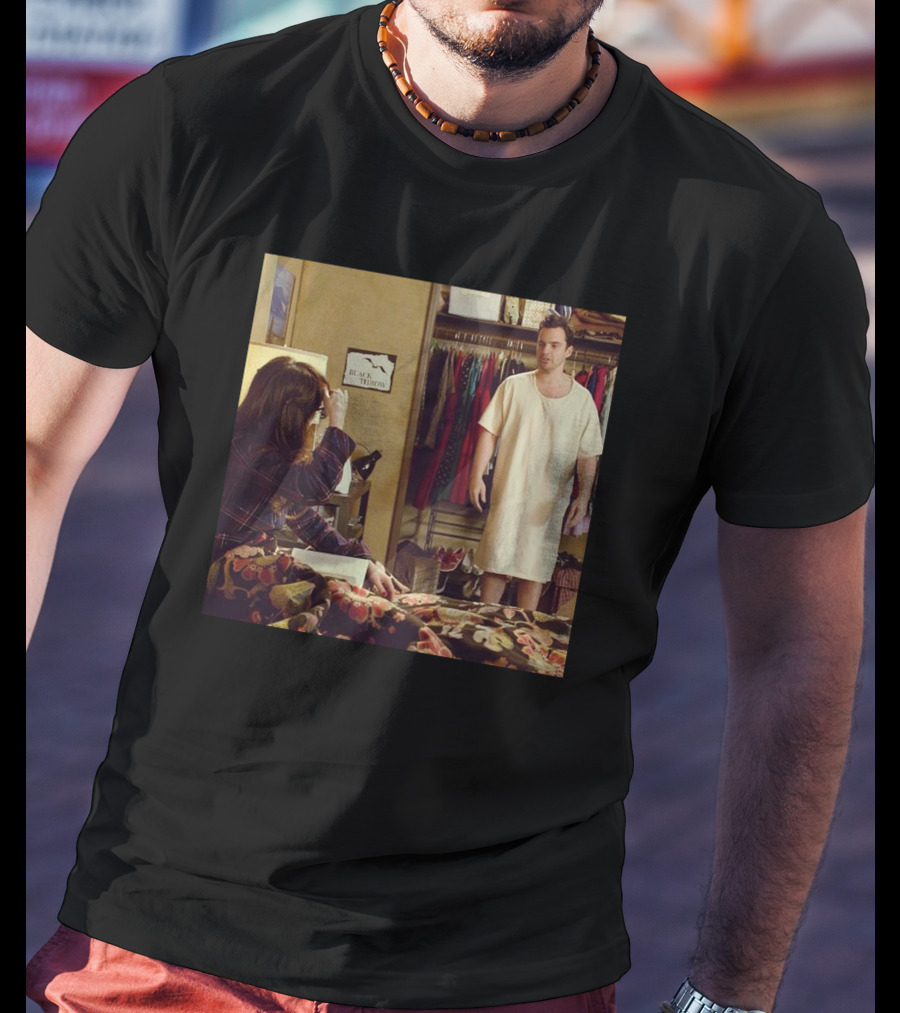 Nick Miller Sleepwear Scene With Pajamas And Wardrobe T-Shirt