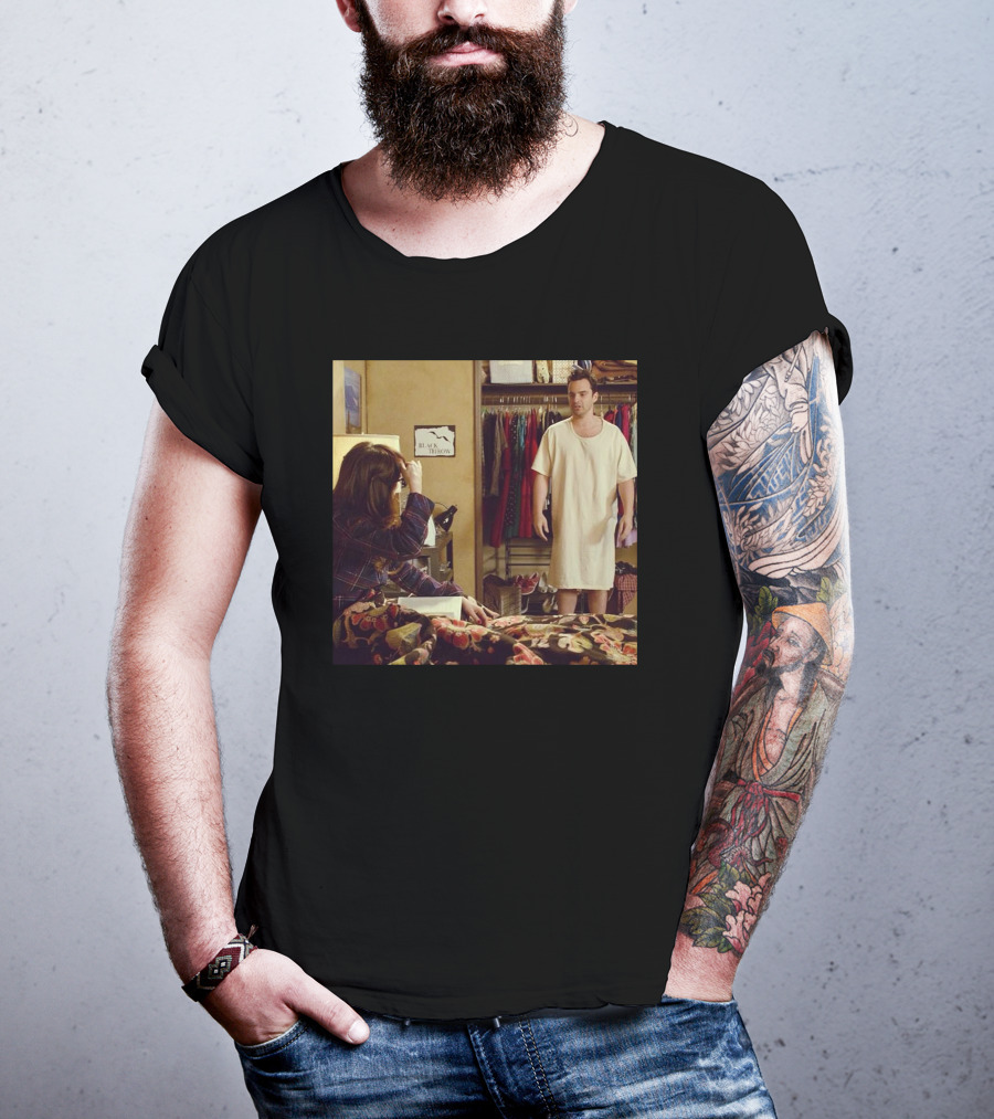 Nick Miller Sleepwear Scene With Pajamas And Wardrobe T-Shirt