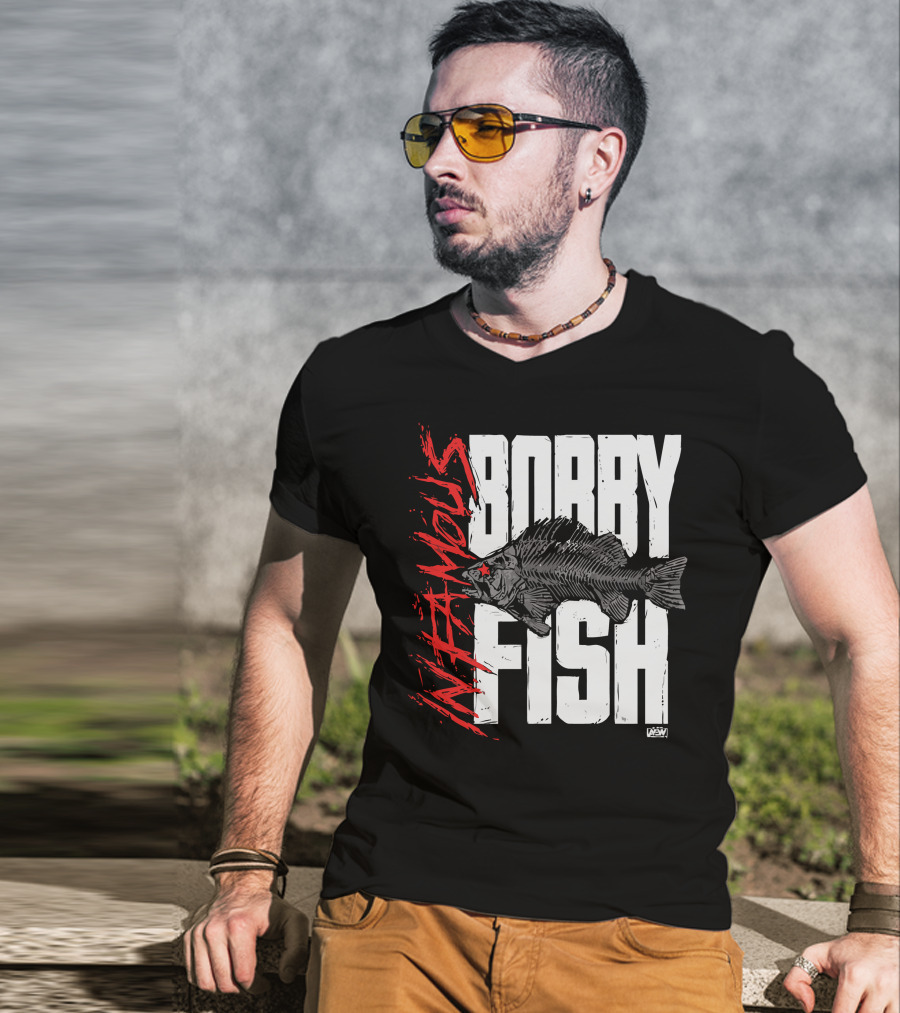 Bobby Fish Infamous AEW Red Star T-Shirt
