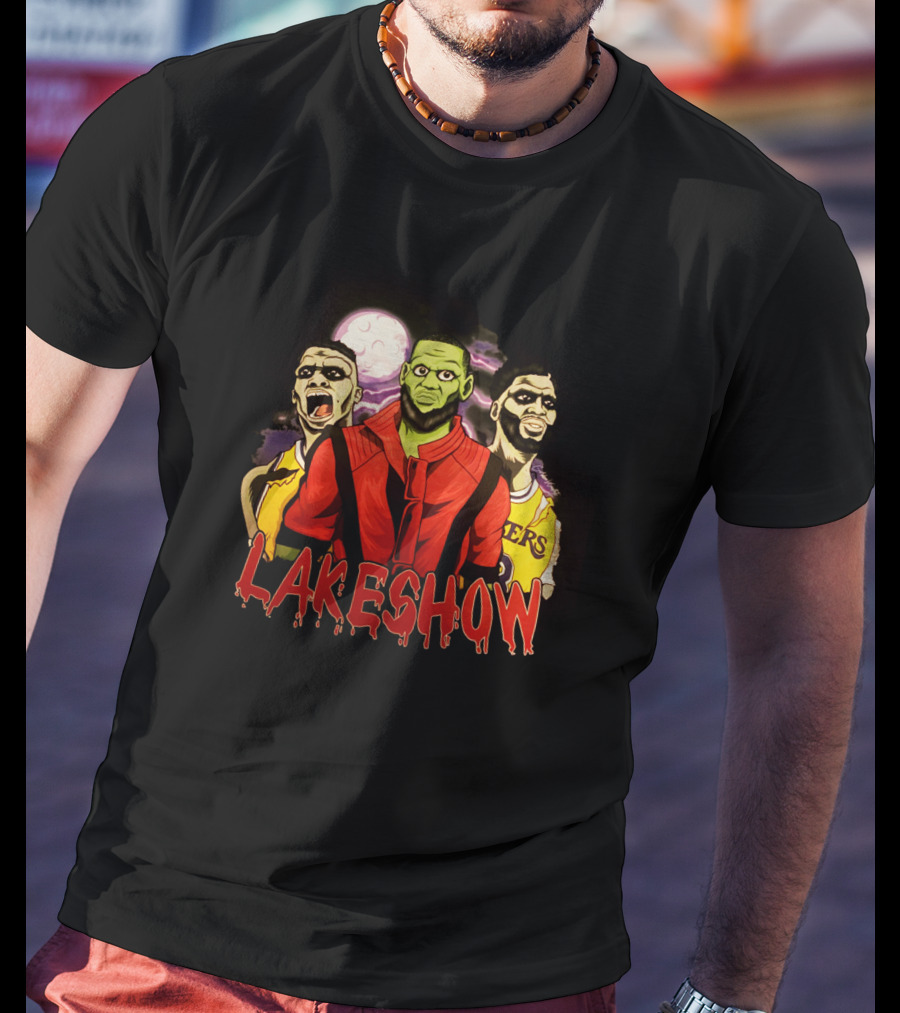 Lakeshow Halloween Russ Bron Brow Lakers Monster Trio T-Shirt
