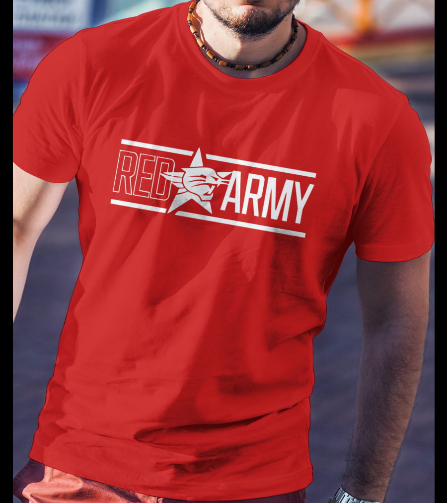 Red Perth Wildcats Fan Army T-Shirt