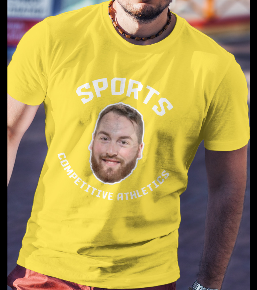 Sports Competitive Athletics Bearded Face T-Shirt