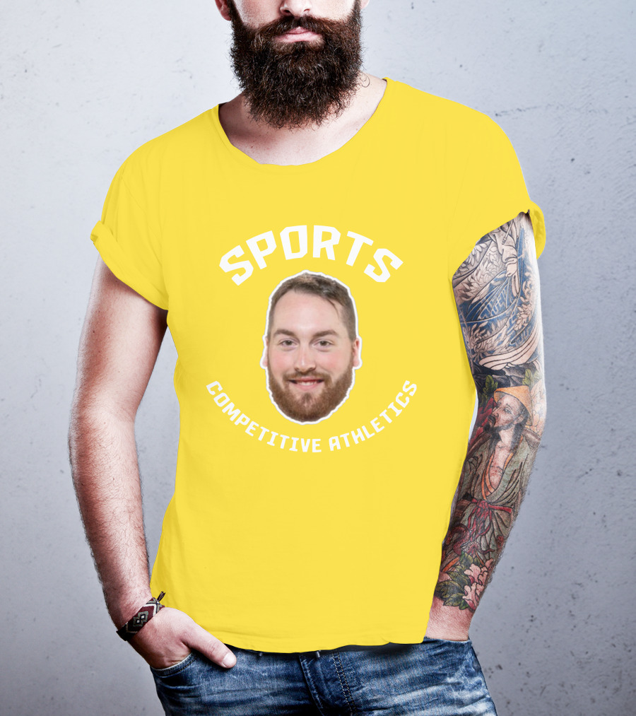 Sports Competitive Athletics Bearded Face T-Shirt