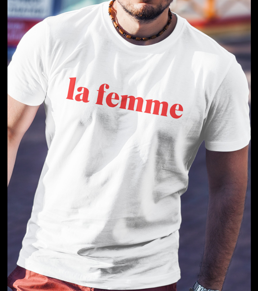 La Femme Band Red Text T-Shirt
