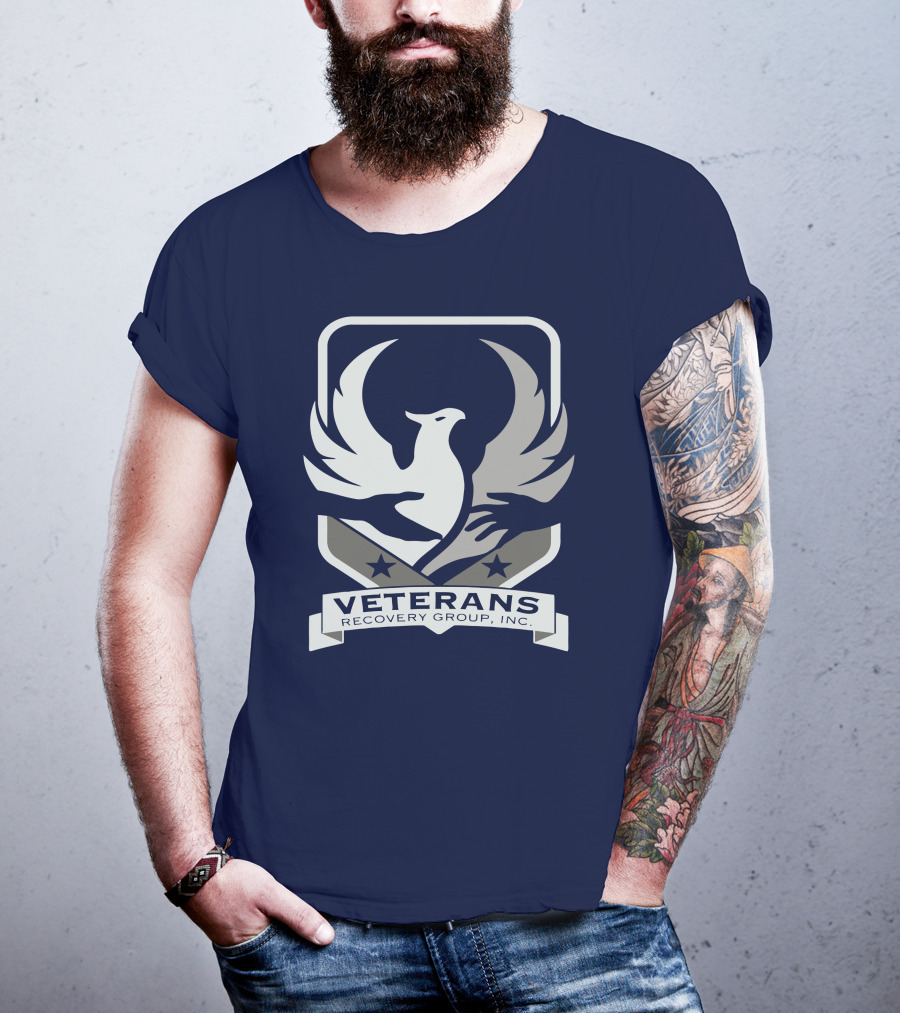 VETERANS RECOVERY GROUP INC Eagle Crest Badge T-Shirt