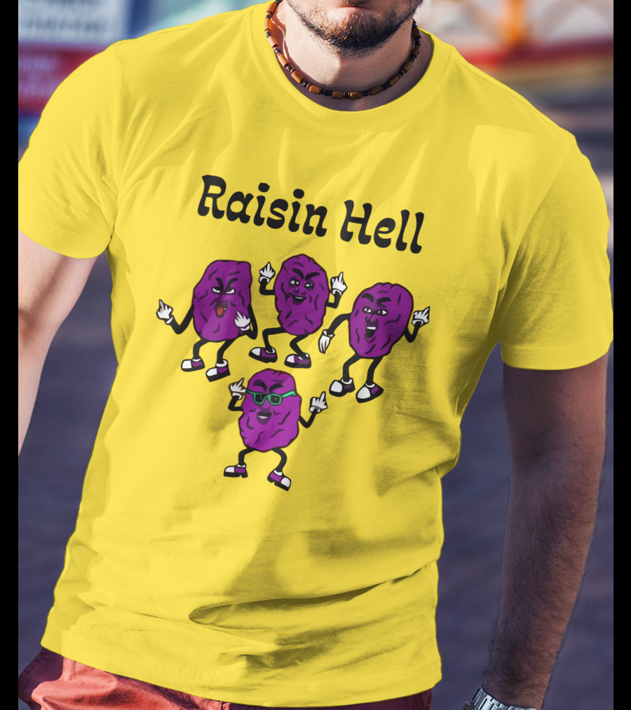 Raisin Hell Dancing Cartoon Purple Raisins T-Shirt