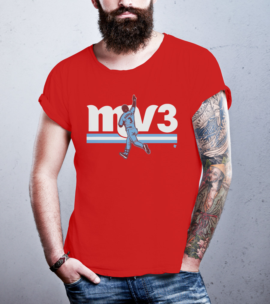Mv3 Bryce Harper Athletic Tribute Jumping T-Shirt