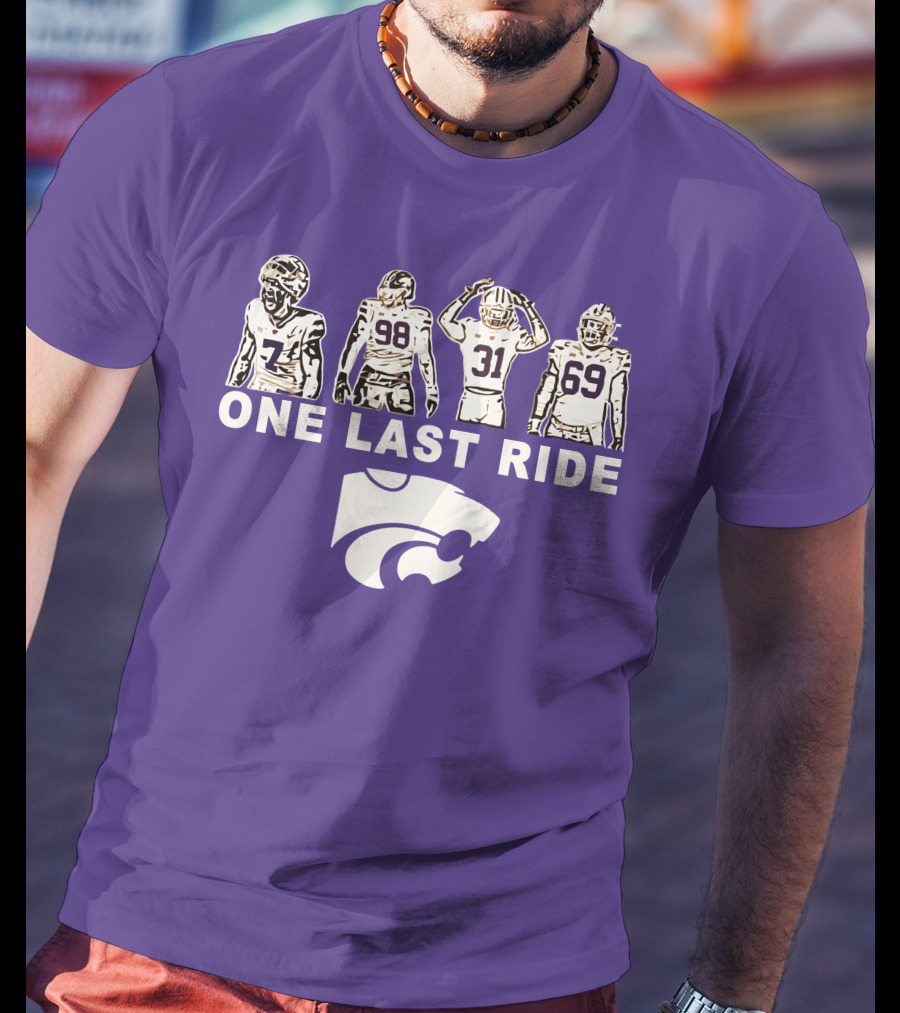 K-State Football One Last Ride Wildcats Players T-Shirt