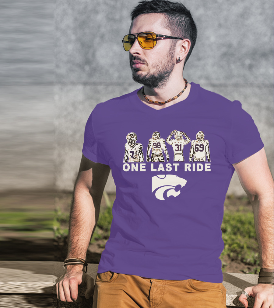 K-State Football One Last Ride Wildcats Players T-Shirt