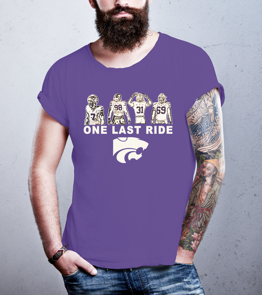 K-State Football One Last Ride Wildcats Players T-Shirt