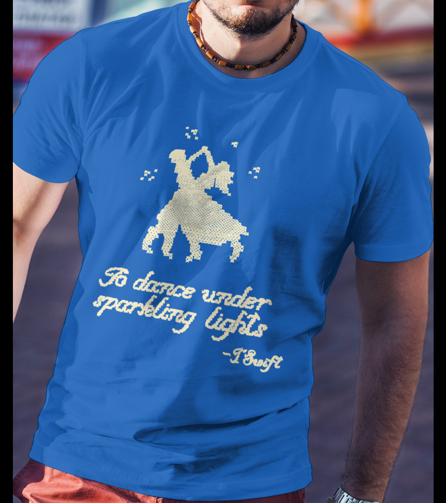 To Dance Under Sparkling Lights T Swift Christmas Tree Farm Blue T-Shirt