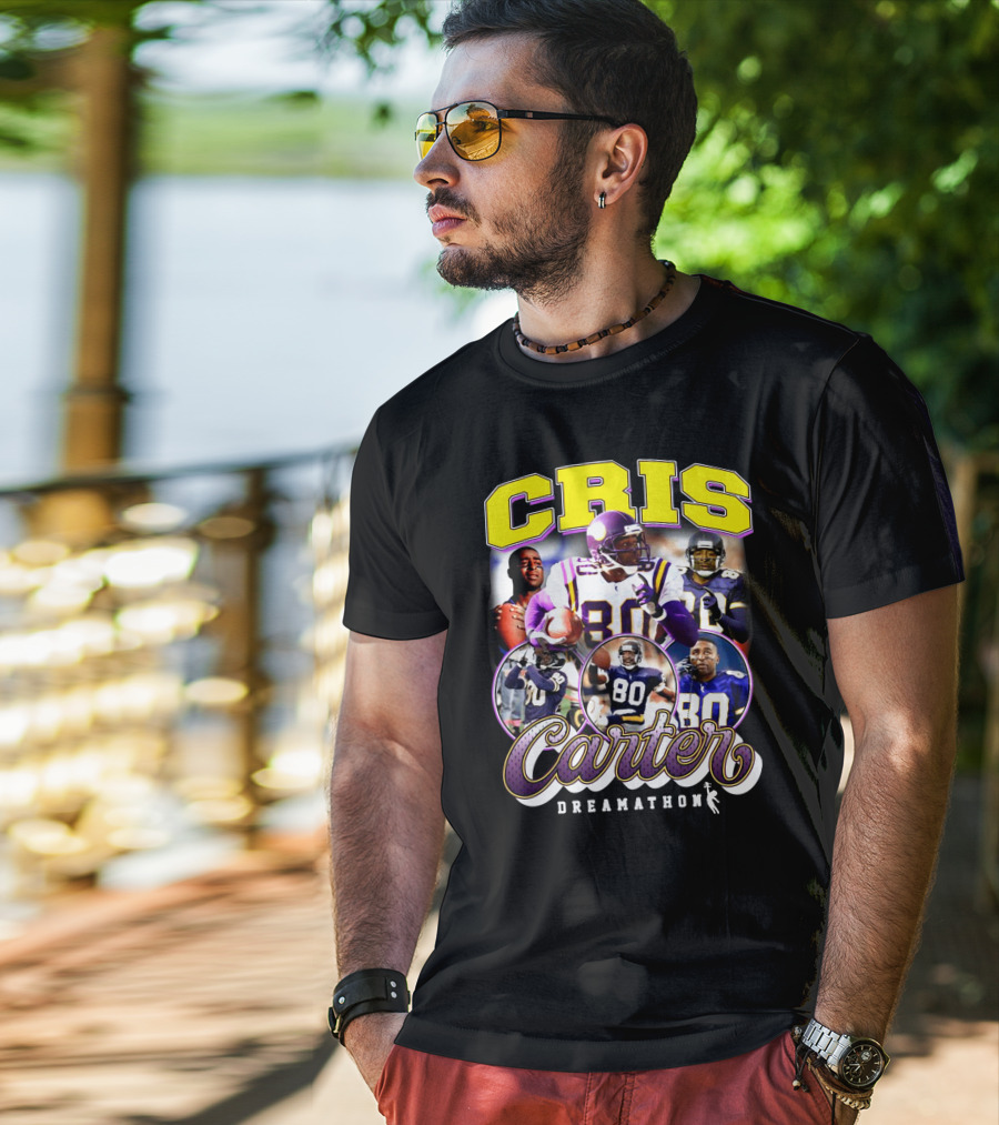 Cris Carter 80 Dreamathon Football Legends T-Shirt