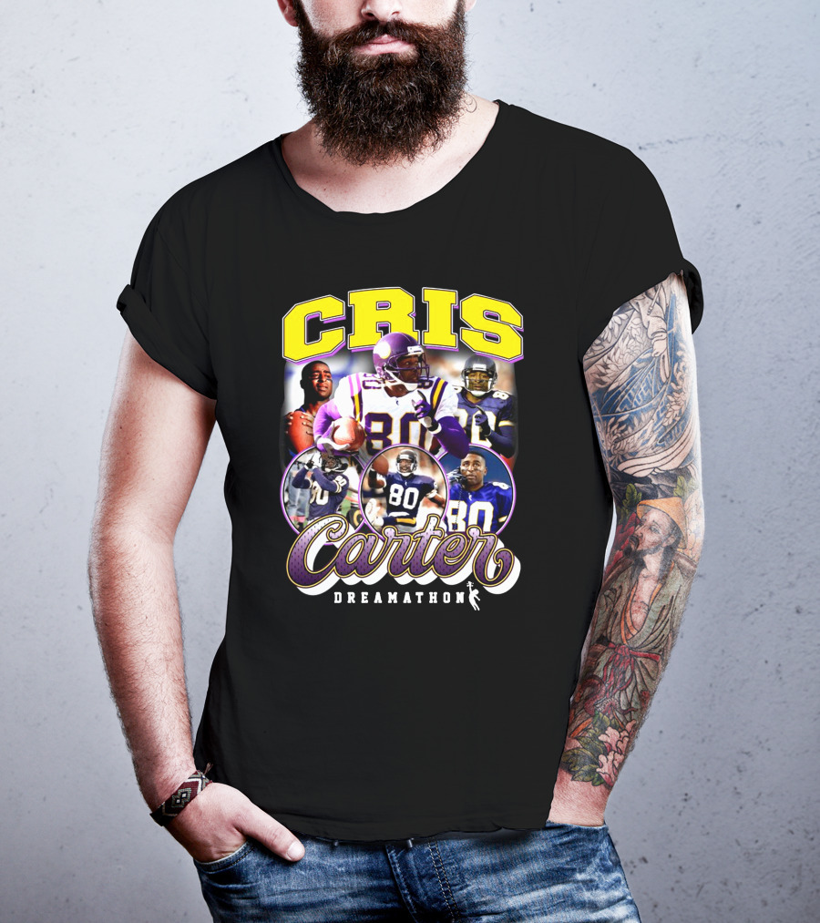Cris Carter 80 Dreamathon Football Legends T-Shirt