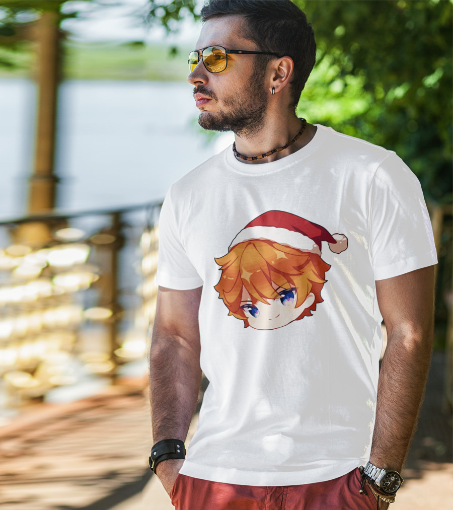 Griffin Burns Chibi Childe Xmas Santa Hat T-Shirt