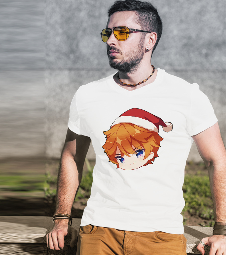 Griffin Burns Chibi Childe Xmas Santa Hat T-Shirt