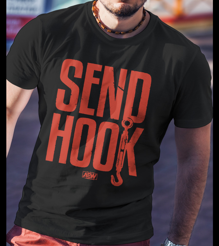 SEND HOOK AEW All Elite Wrestling Merchandise T-Shirt
