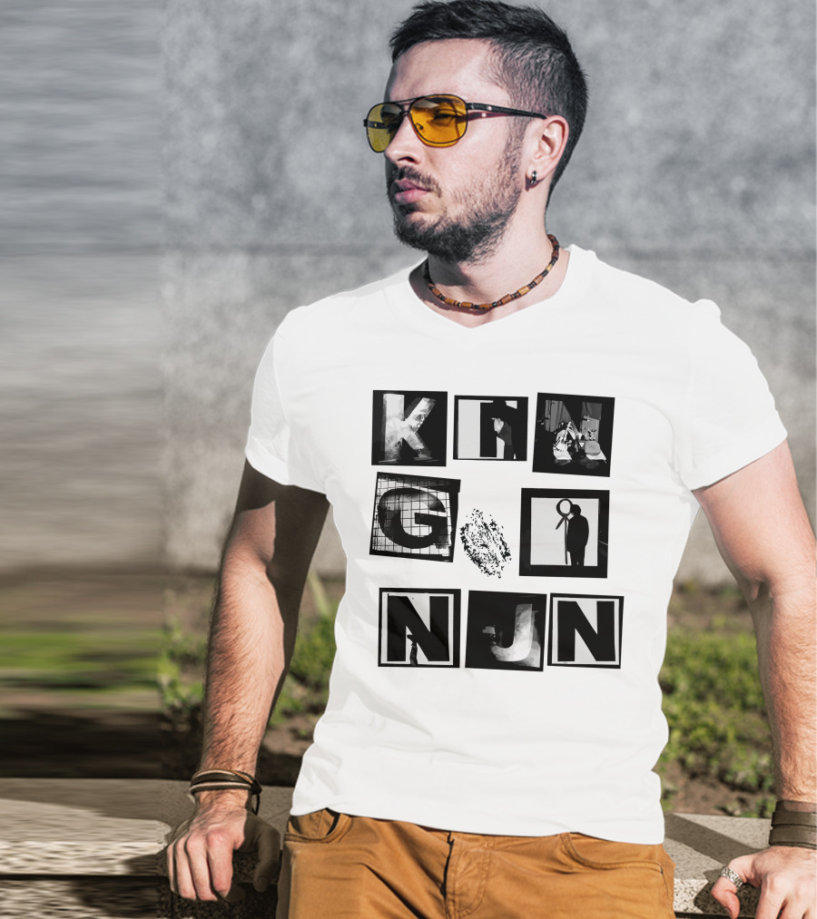 King Nun Squares Merch Black White Blocks T-Shirt