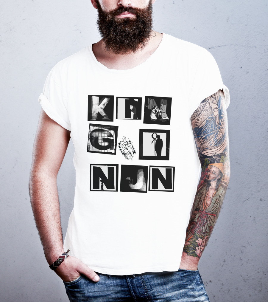 King Nun Squares Merch Black White Blocks T-Shirt