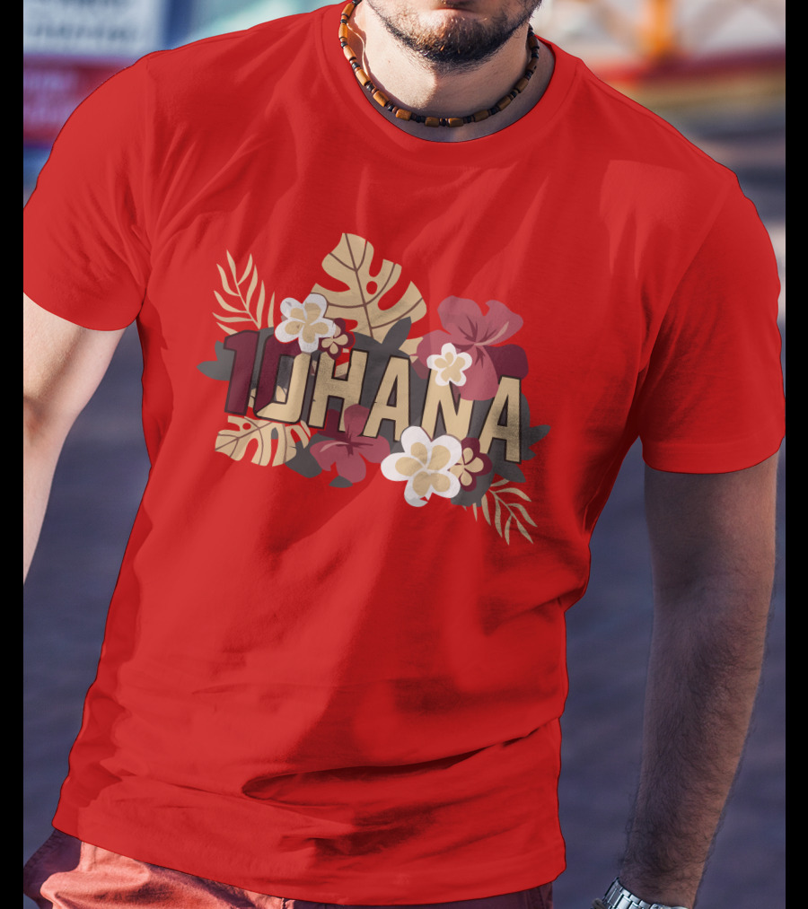 Mckenzie Milton 10Hana Hawaiian Garnet Floral T-Shirt