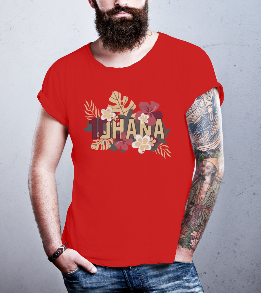 Mckenzie Milton 10Hana Hawaiian Garnet Floral T-Shirt