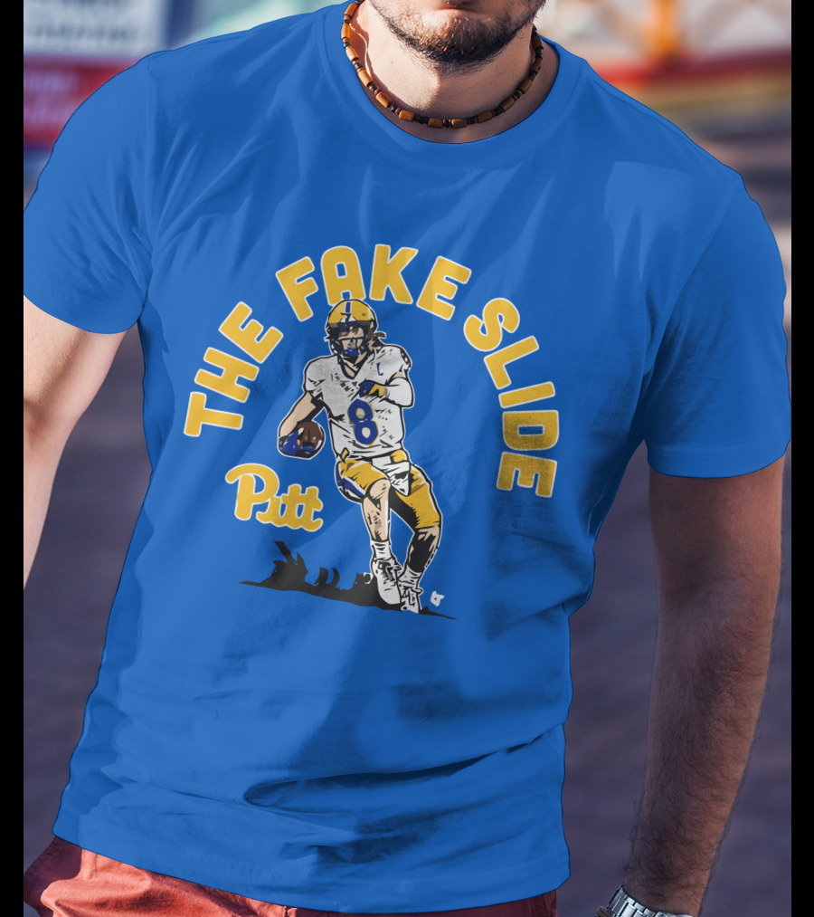 Pitt Kenny Pickett The Fake Slide Football Action T-Shirt