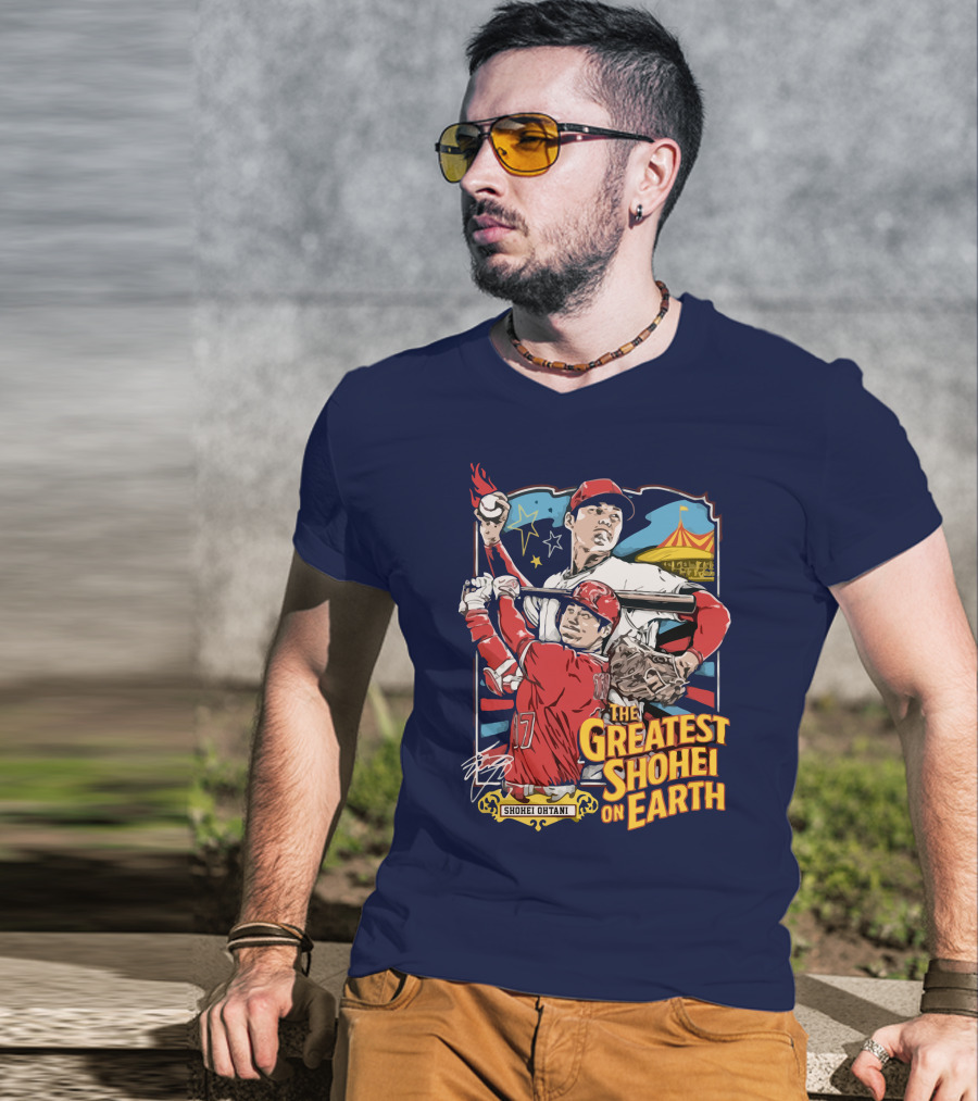 Shohei Ohtani Pitcher And Batter The Greatest Shohei On Earth T-Shirt