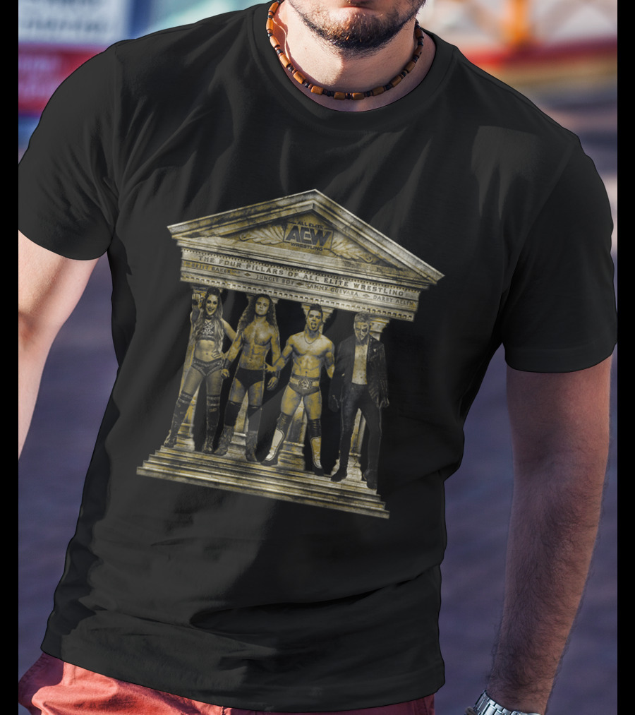 The Four Pillars Of All Elite Wrestling: Britt Baker, Jungle Boy, Sammy Guevara, Darby Allin T-Shirt