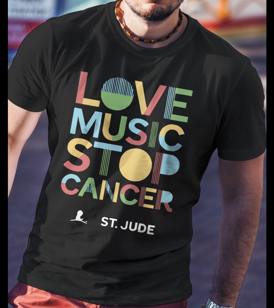 Love Music Stop Cancer St. Jude T-Shirt
