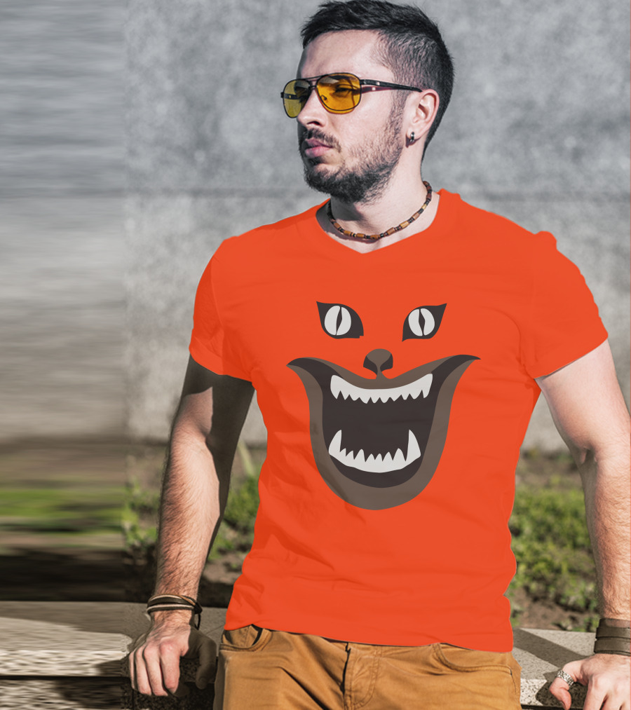 Hausu Cat Face Illustration Iconic Japanese Horror Movie Image T-Shirt