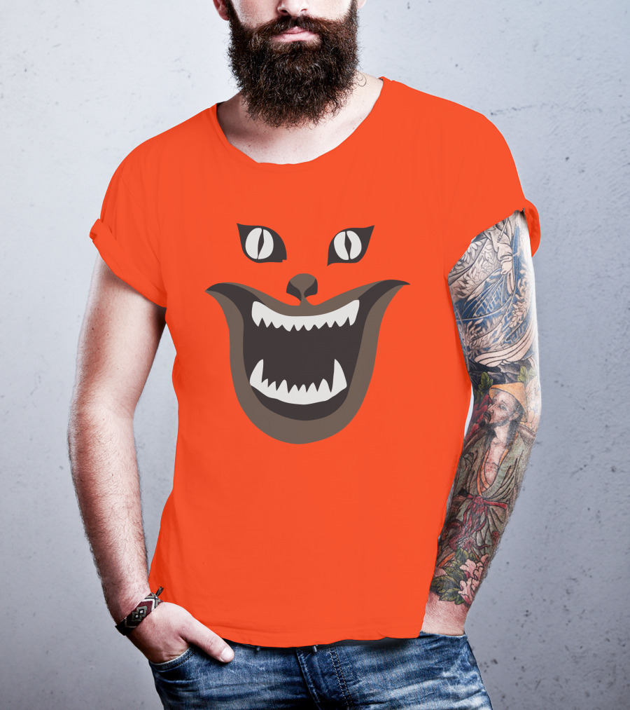 Hausu Cat Face Illustration Iconic Japanese Horror Movie Image T-Shirt