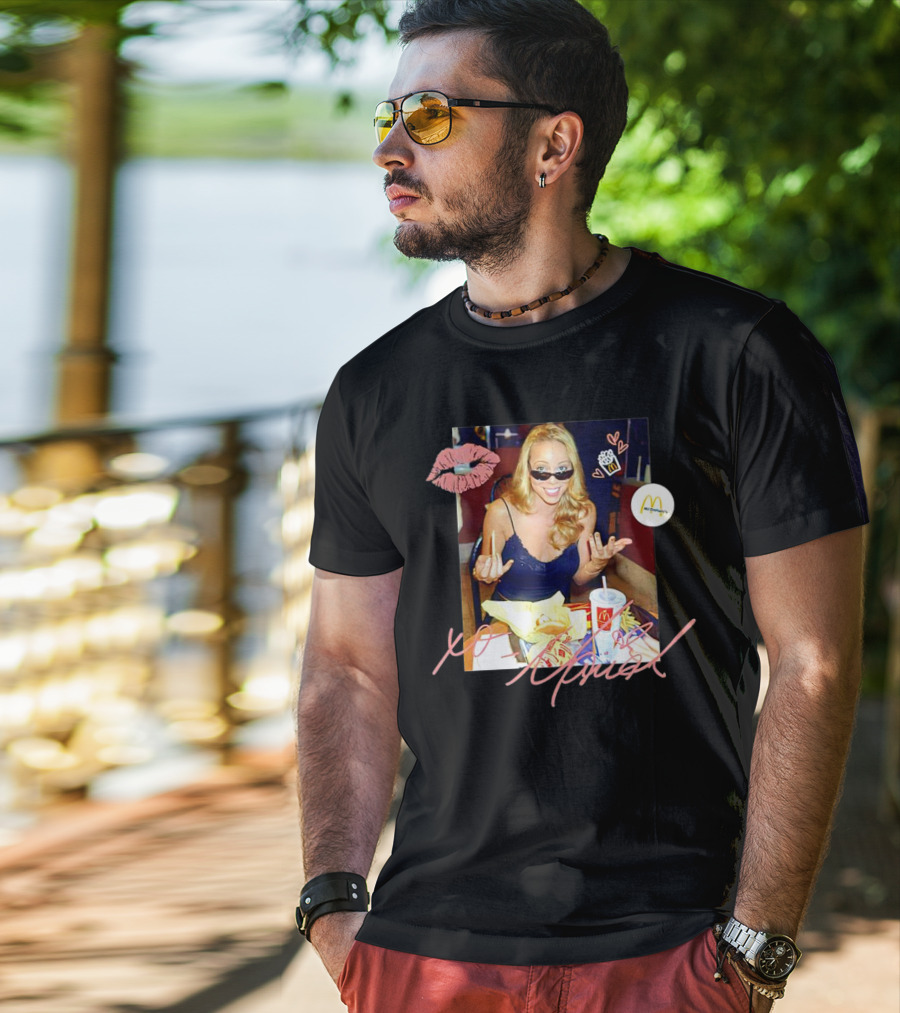 XO Mariah McDonald's Meal Lips Fries Cup T-Shirt