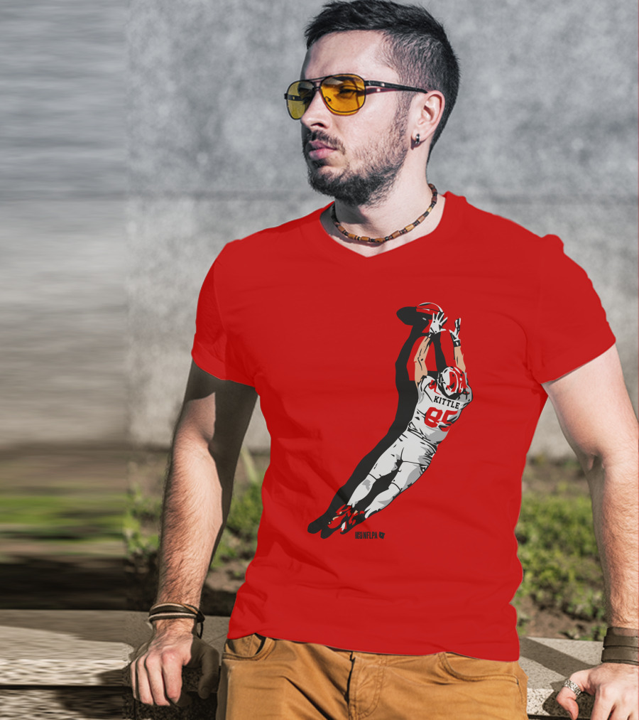 George Kittle 85 NFLPA The Grab Football Catch T-Shirt