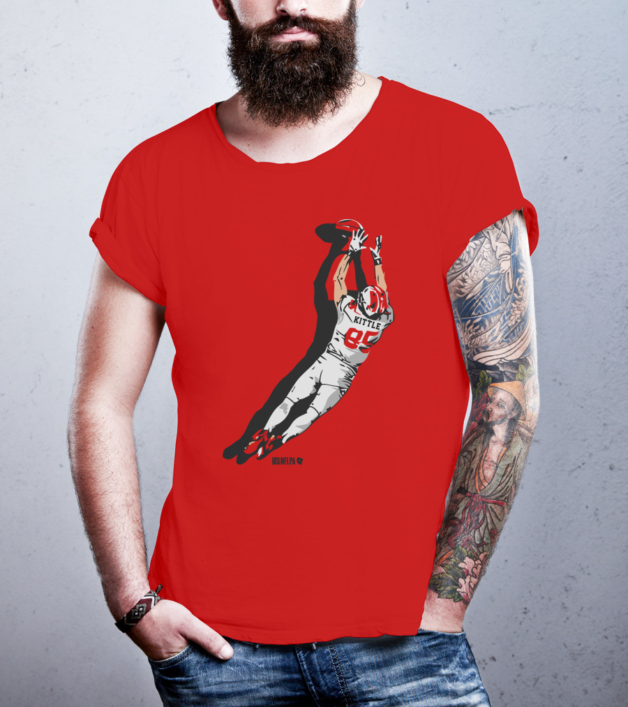 George Kittle 85 NFLPA The Grab Football Catch T-Shirt