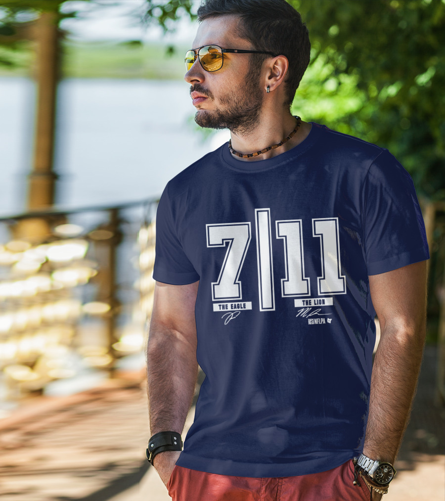 Trevon Diggs And Micah Parsons 7 11 The Eagle The Lion NFLPA T-Shirt