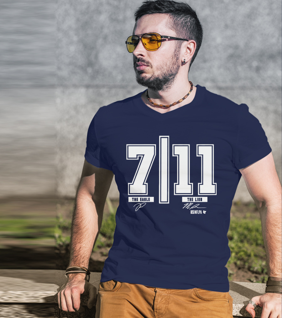 Trevon Diggs And Micah Parsons 7 11 The Eagle The Lion NFLPA T-Shirt
