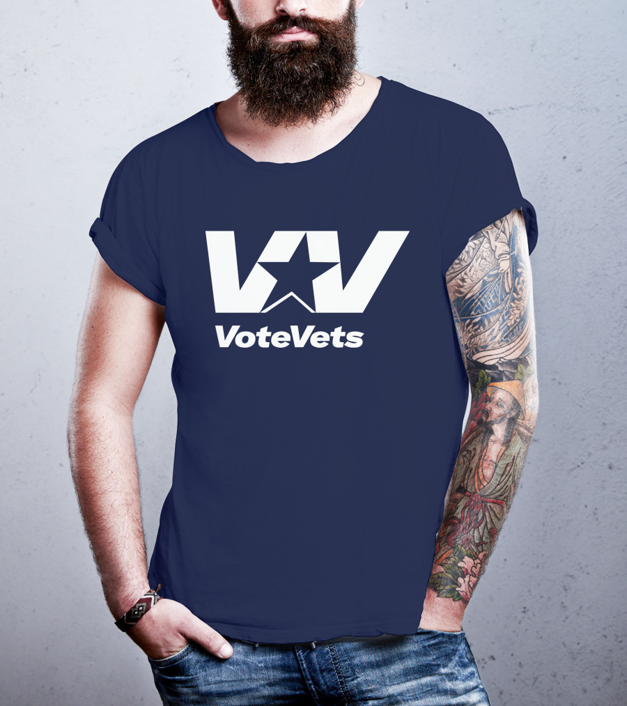 VoteVets Star Logo Promoting Veterans Engagement T-Shirt