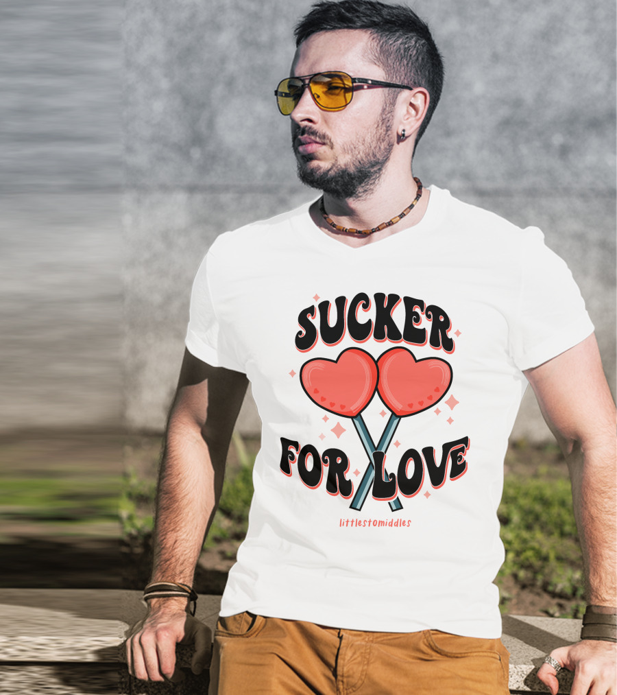 Sucker For Love Heart Lollipops Littlestomiddles T-Shirt