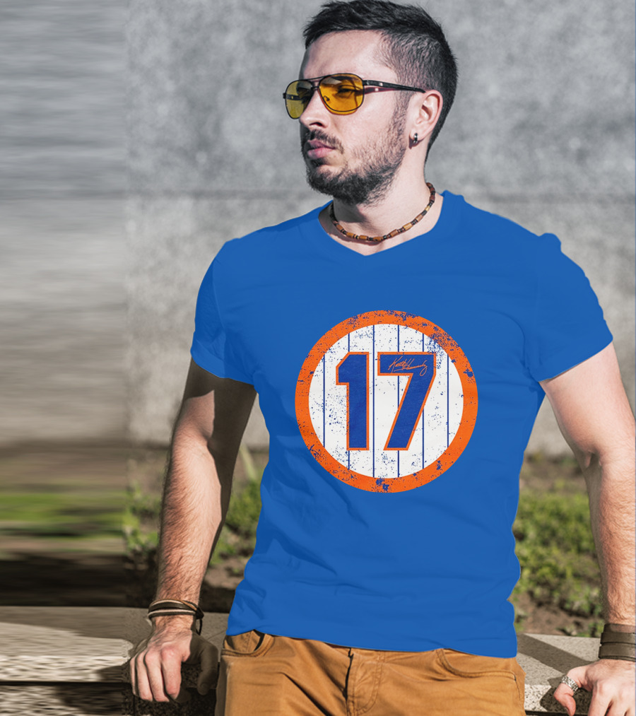 Keith Hernandez 17 New York Mets Jersey Number Signature Classic T-Shirt
