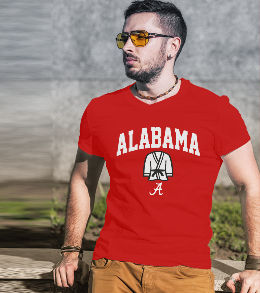Alabama Kimono Logo With Football Script 'A' T-Shirt