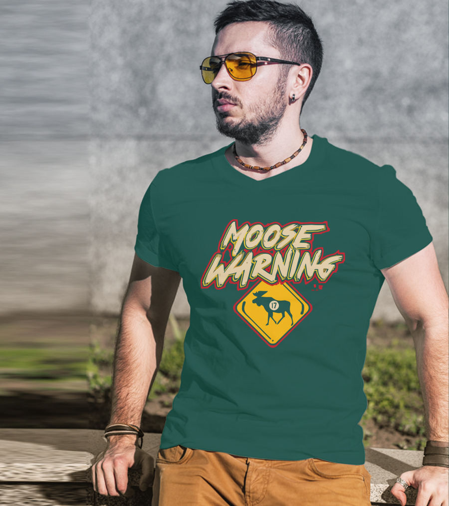 Moose Warning 17 Marcus Foligno T-Shirt