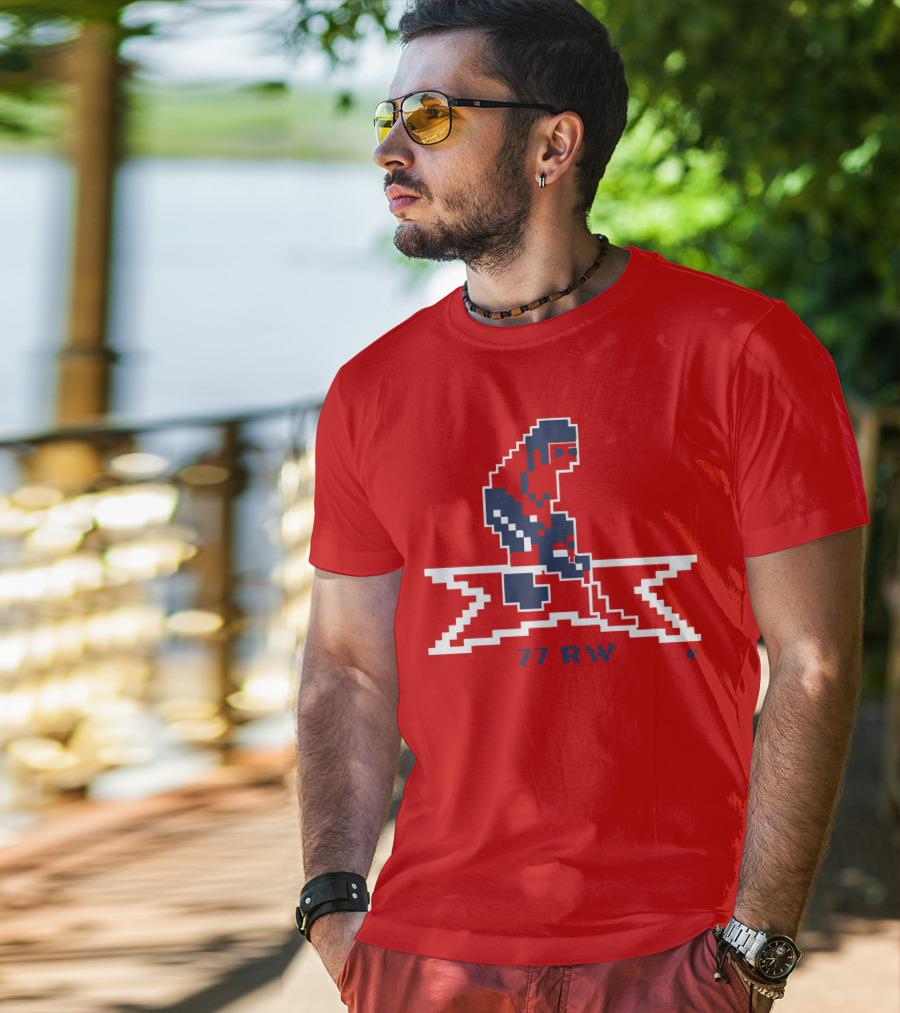 T.J. Oshie 77 RW Throwback Hockey Pixel T-Shirt