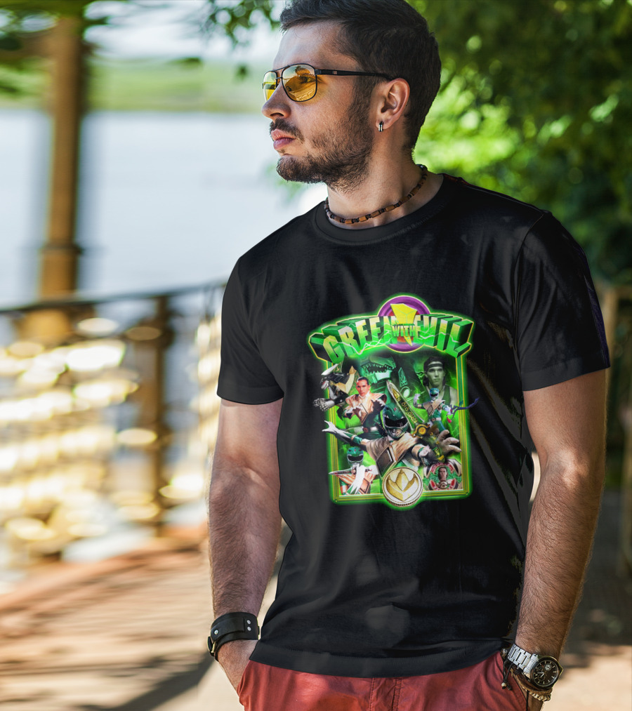 Green With Evil Mighty Morphin Power Rangers Villainous Green Ranger Adventure T-Shirt