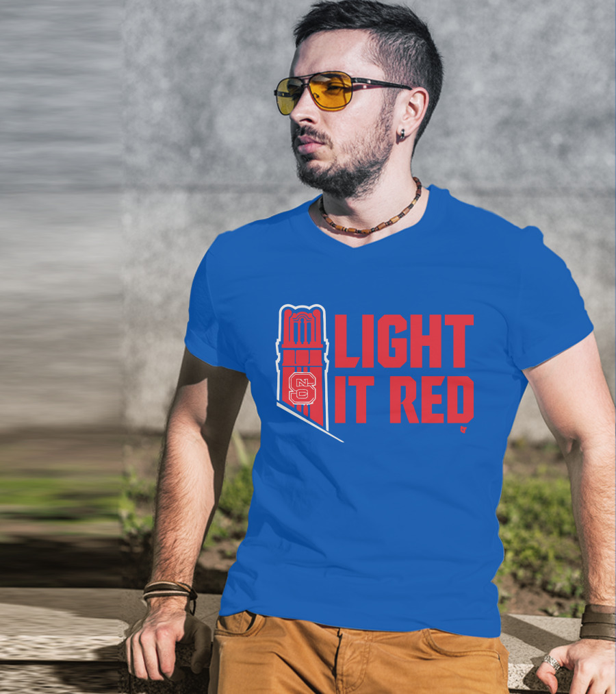 NC State Light It Red Bell Tower T-Shirt