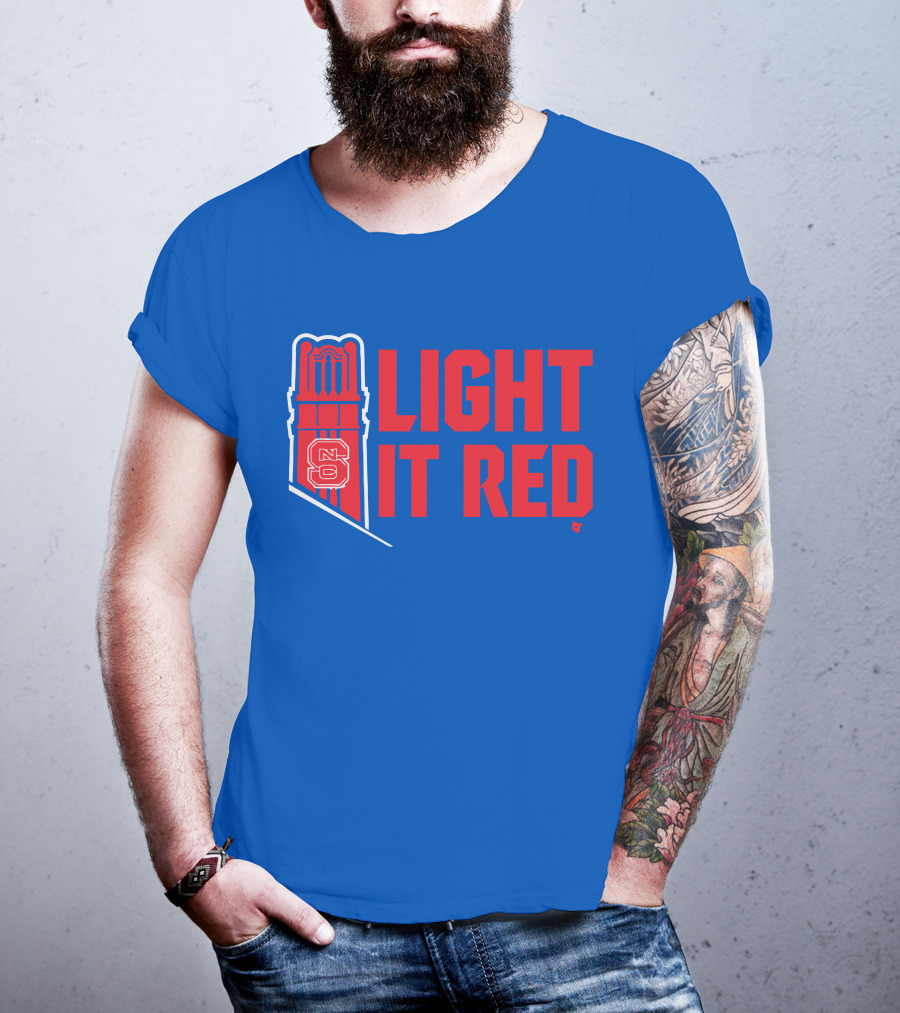 NC State Light It Red Bell Tower T-Shirt