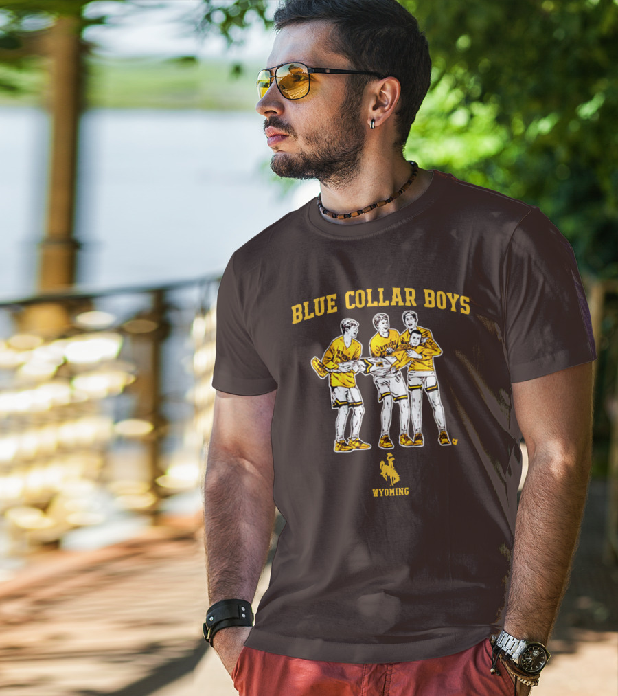 Blue Collar Boys Wyoming Basketball Team T-Shirt
