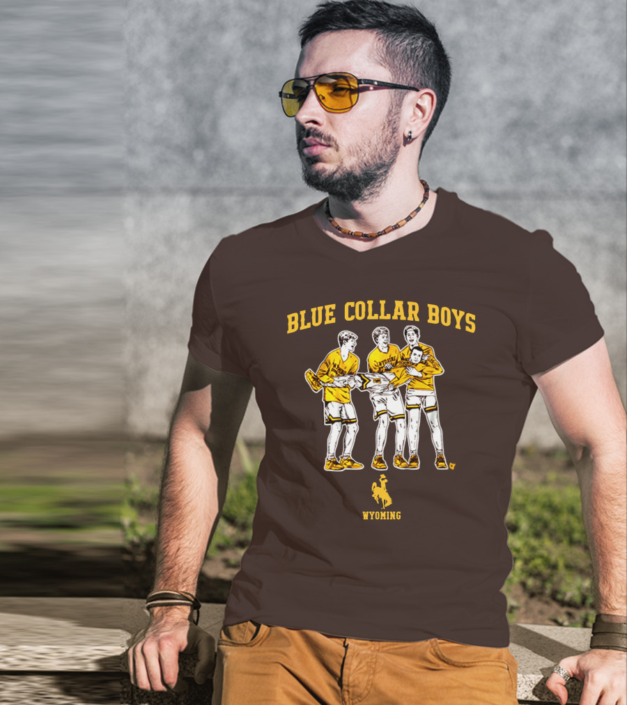 Blue Collar Boys Wyoming Basketball Team T-Shirt
