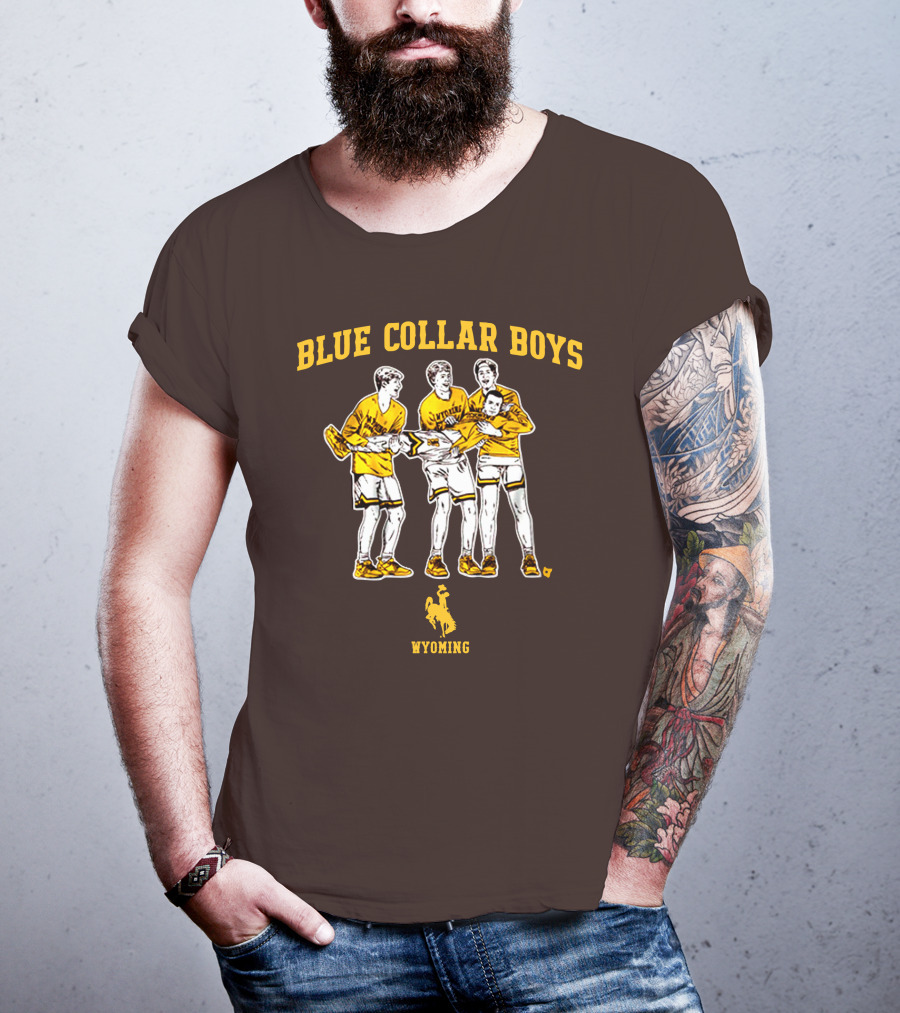 Blue Collar Boys Wyoming Basketball Team T-Shirt