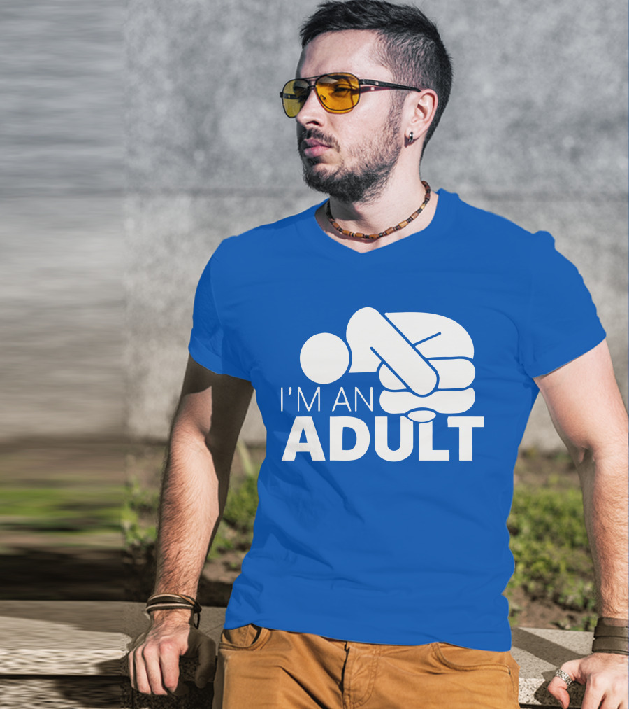 I'm An Adult Finger Circle Game Joke T-Shirt